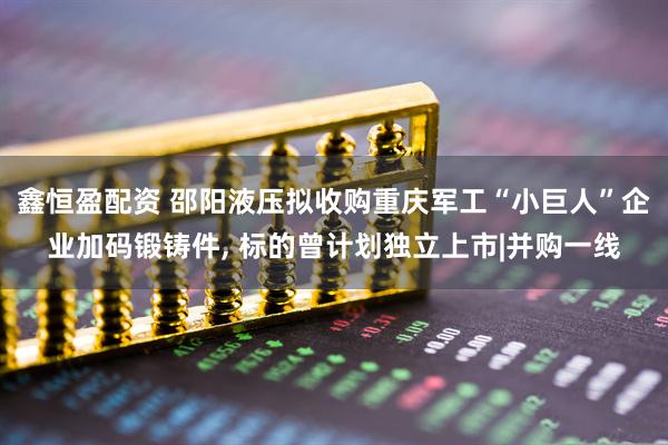 鑫恒盈配资 邵阳液压拟收购重庆军工“小巨人”企业加码锻铸件, 标的曾计划独立上市|并购一线