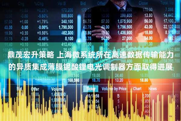 鼎茂宏升策略 上海微系统所在高速数据传输能力的异质集成薄膜铌酸锂电光调制器方面取得进展