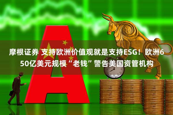 摩根证券 支持欧洲价值观就是支持ESG！欧洲650亿美元规模“老钱”警告美国资管机构
