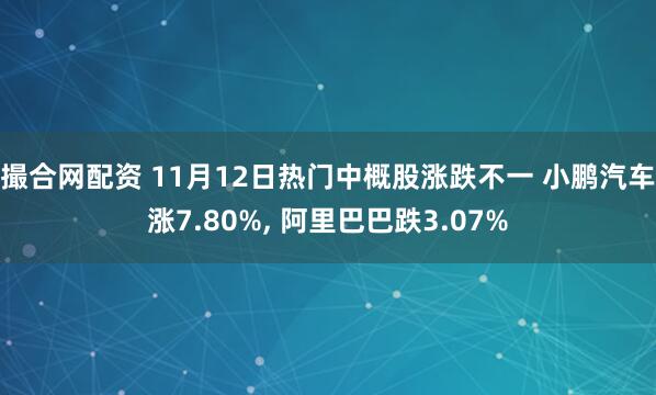 撮合网配资 11月12日热门中概股涨跌不一 小鹏汽车涨7.80%, 阿里巴巴跌3.07%